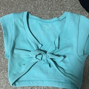 Urban outfitters cropped tie tee shirt